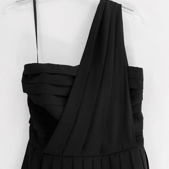 NWOT Rachel Rachel Roy One-shoulder Srapeless Black Dress - Picture 3 of 4